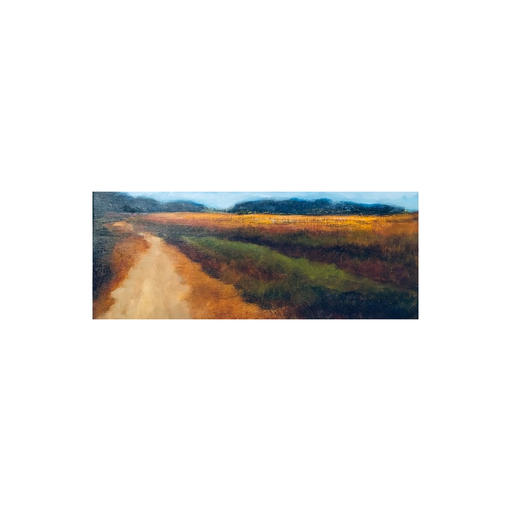 Zelman Virginia, Marsh grasses, Oil on canvas, 18"x8", Unframed