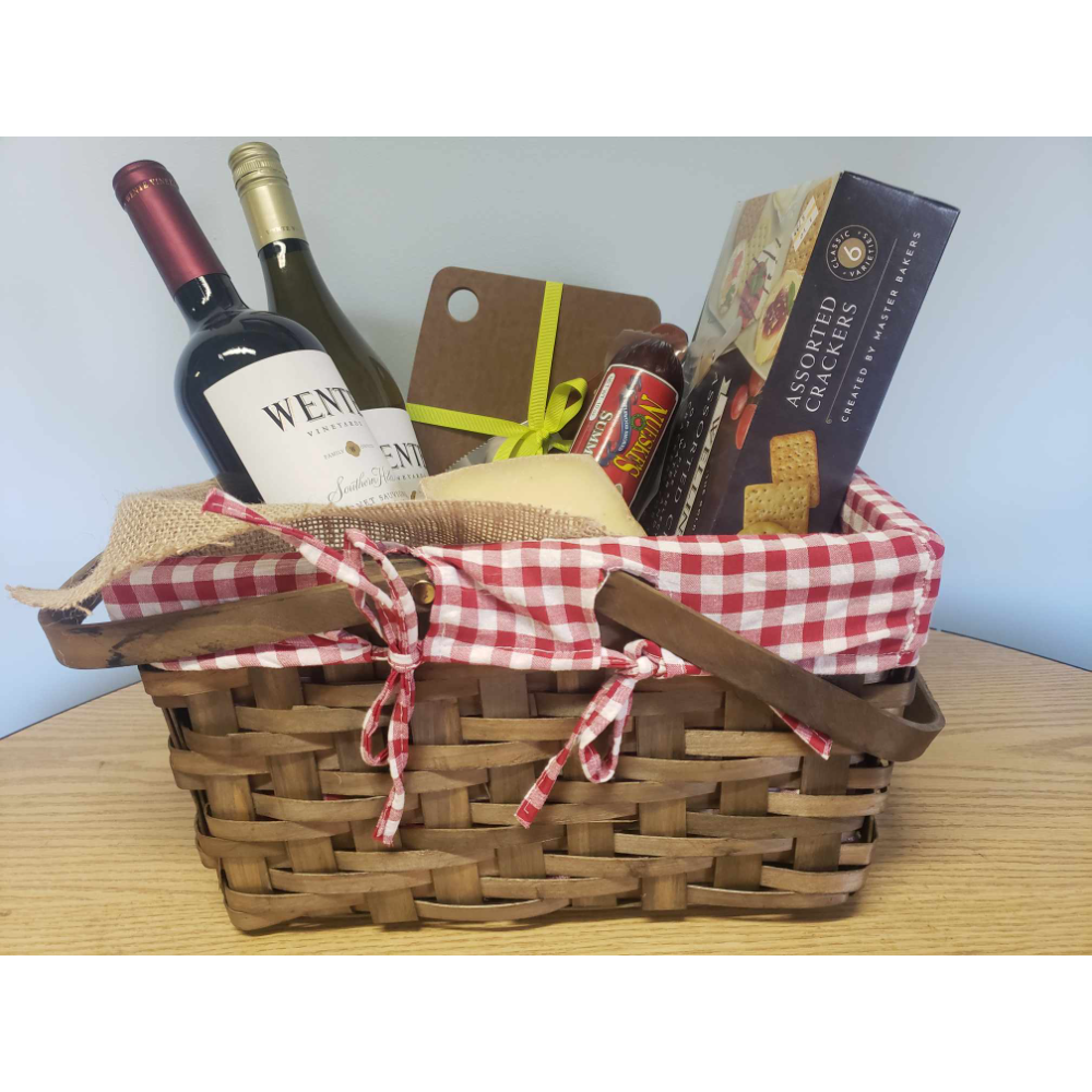 Wine and Cheese Basket 