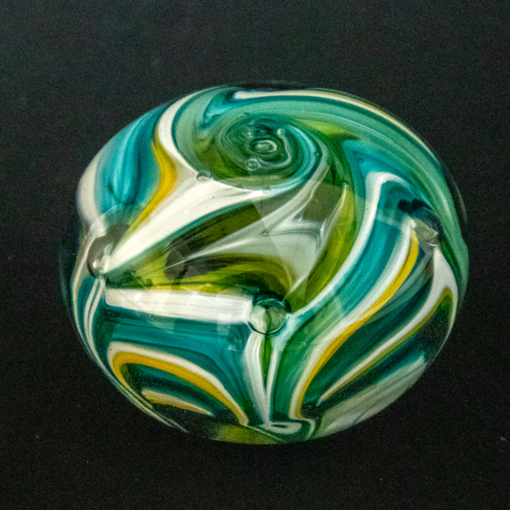 Hot Glass TEAL Paperweight