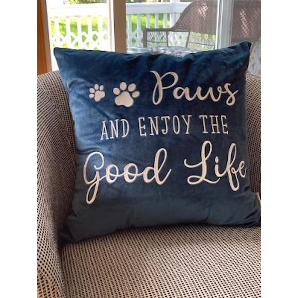 Paws and Enjoy Throw Pillow