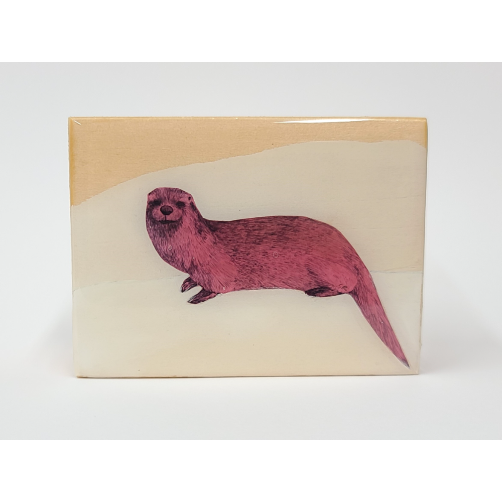 Red Otter Art Block