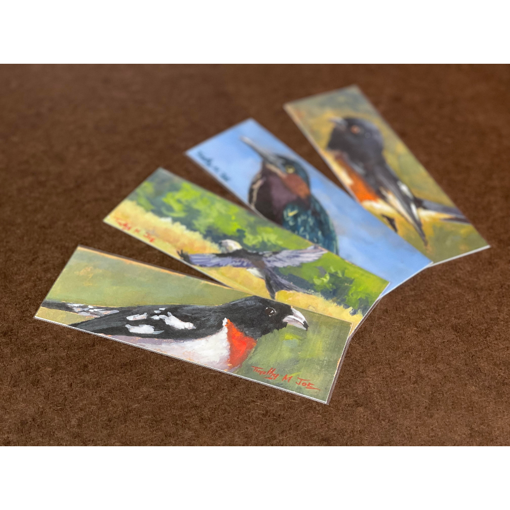 Set of Four Bird Bookmarks by Timothy M. Joe