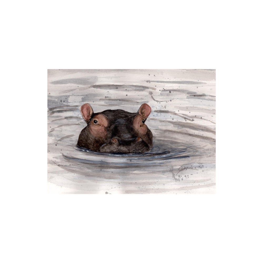 "Cooling Off," Original Painting by Chantal Dupuis
