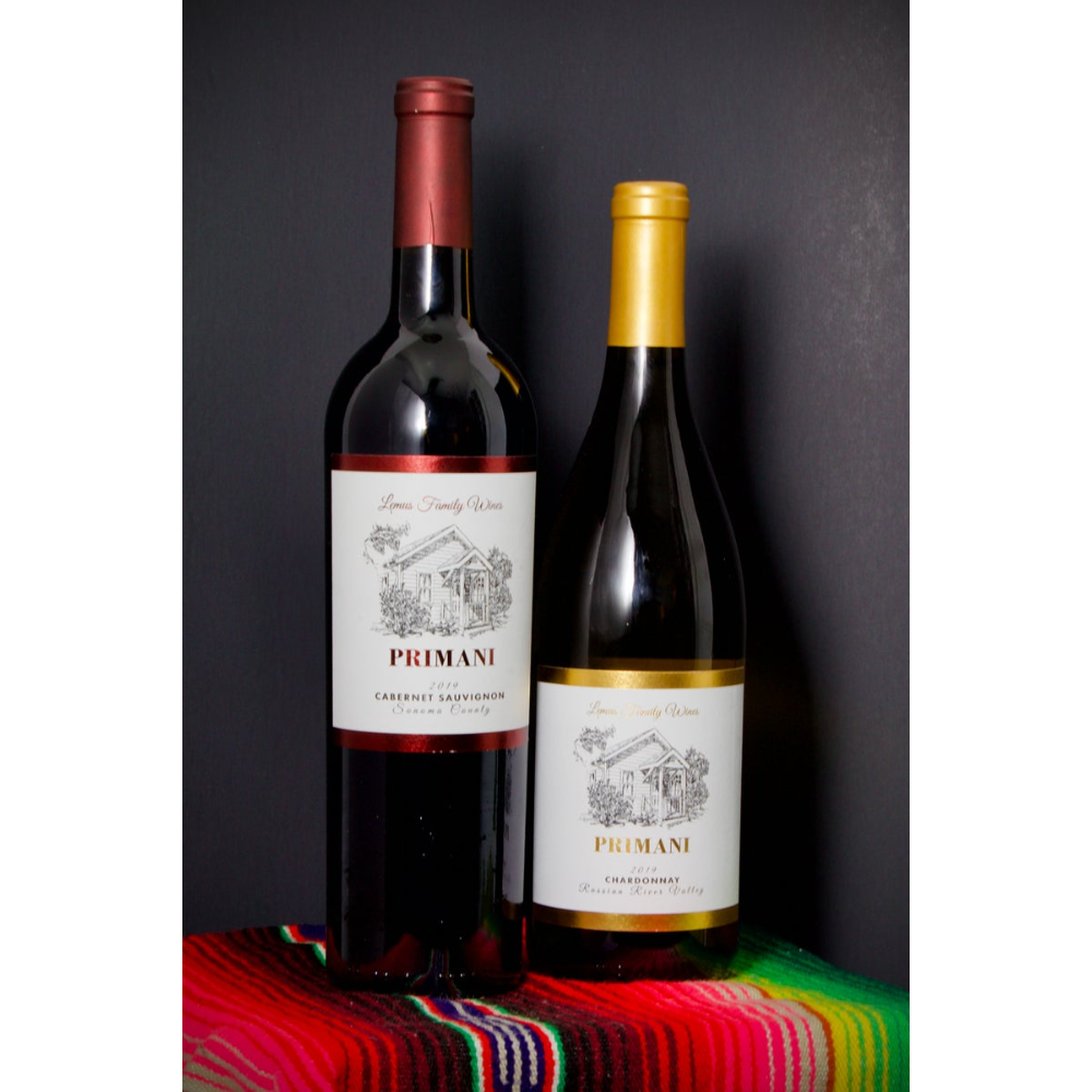 Lemus Family Wines: 2 Bottles of 2019 Primani Chardonnay & 2 Bottles of 2019 Primani Cabernet Sauvignon