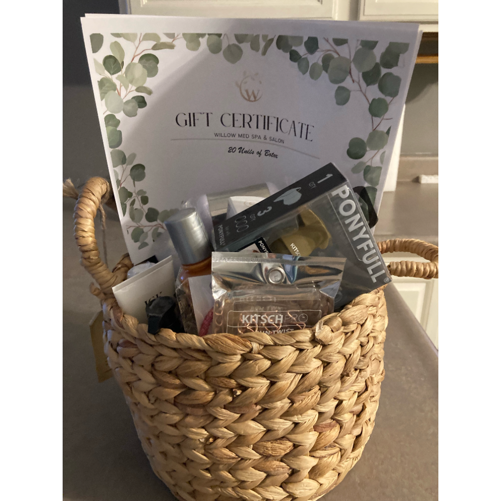 Willow Med Spa & Salon Beauty Basket + Gift Certificate for 20 Units of Botox + Facial