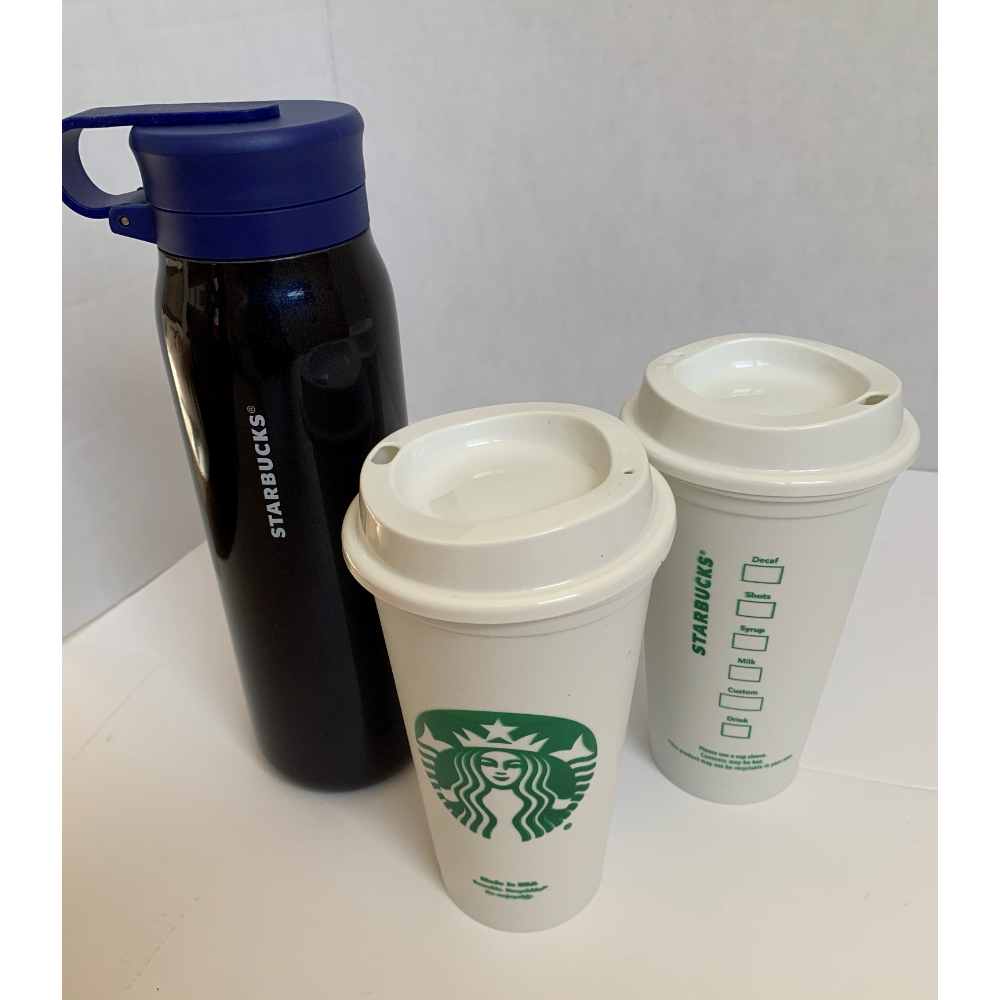 Starbucks Pike Place Roast Coffee and 4 Beverage Containers
