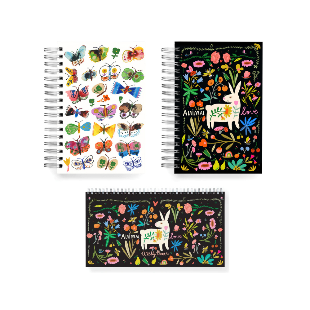 Ecojot Animal Love Journal & Planner + Butterfly Journal