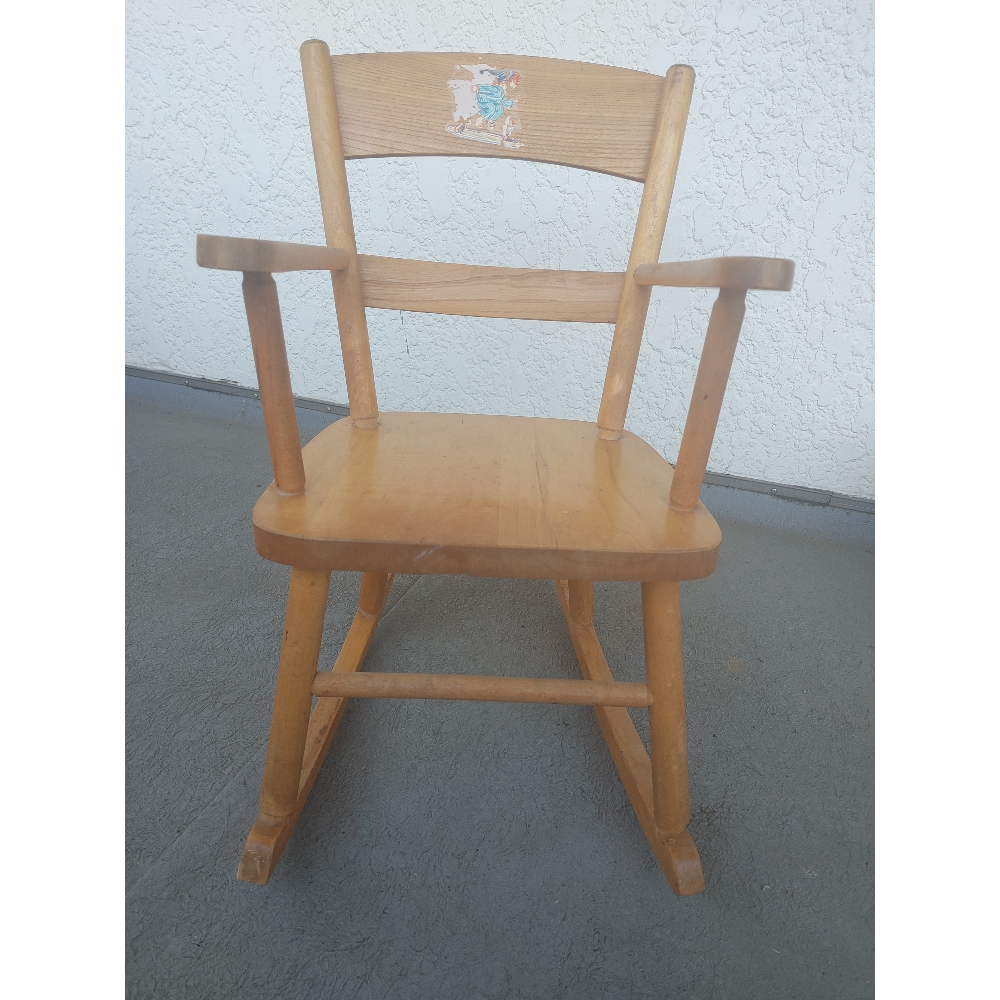 Vintage Child's Wooden Rocking Chair - can be used for dolls