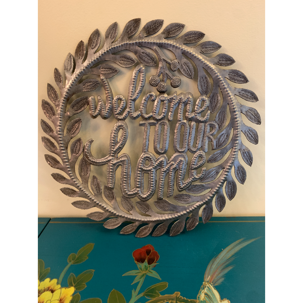 "Welcome to our Home" Metal Sign