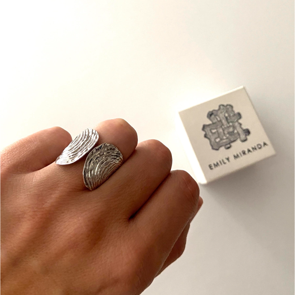Sterling Silver Oyster Ring by Emily Miranda 