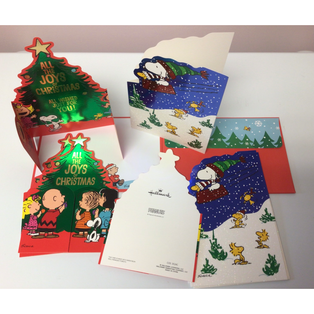 Charlie Brown Peanuts Eight Christmas Cards