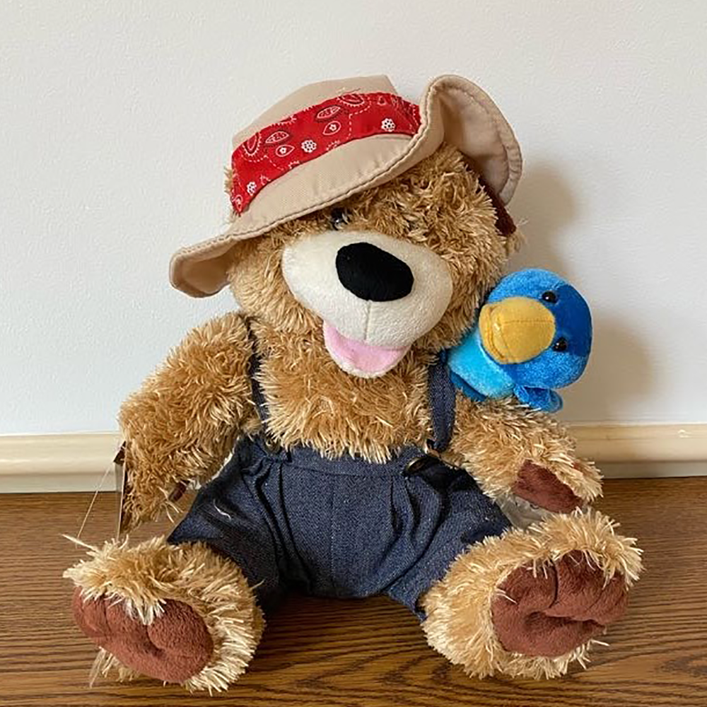 "Zip-a-de-doo-da" Bear with Bluebird Musical Plush Toy