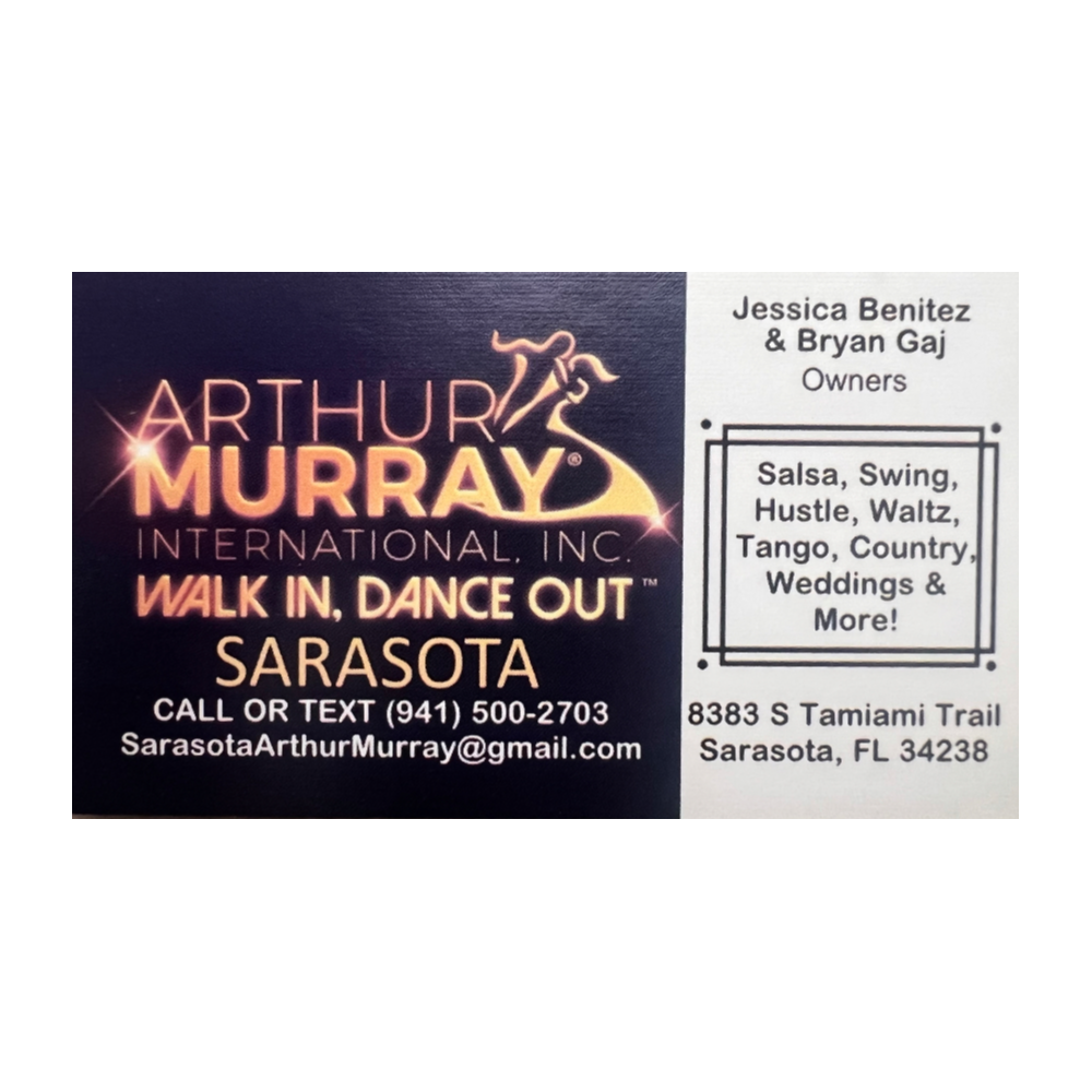 Arthur Murray Sarasota Gift Certificate: 6 private lessons, 6 group lessons