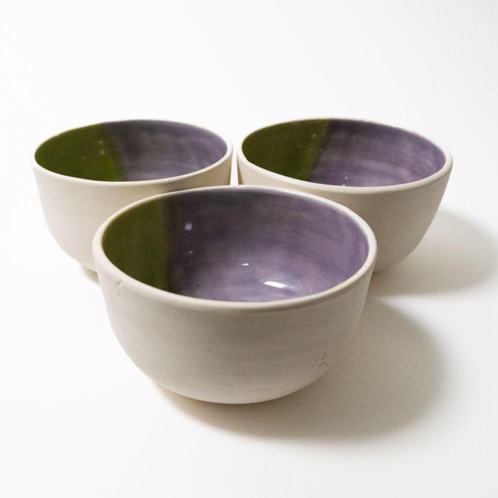 Set of 3 Ceramic Bowls by Mandy Babuin