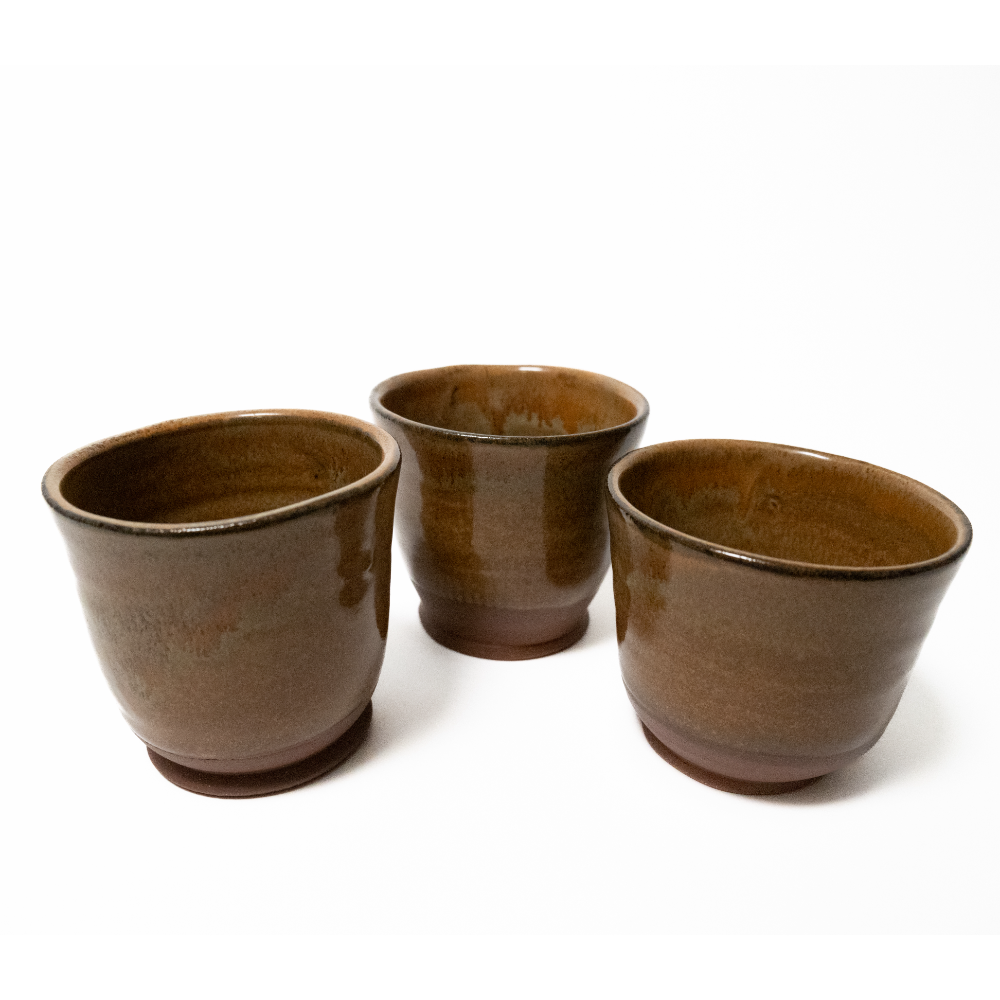 Set of 3 Handcrafted Tea Cups by Mandy Babuin