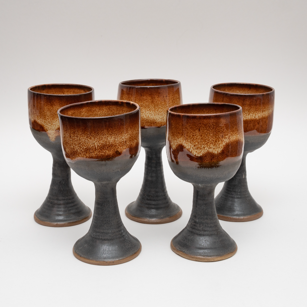 Set of 5 Handcrafted Goblets