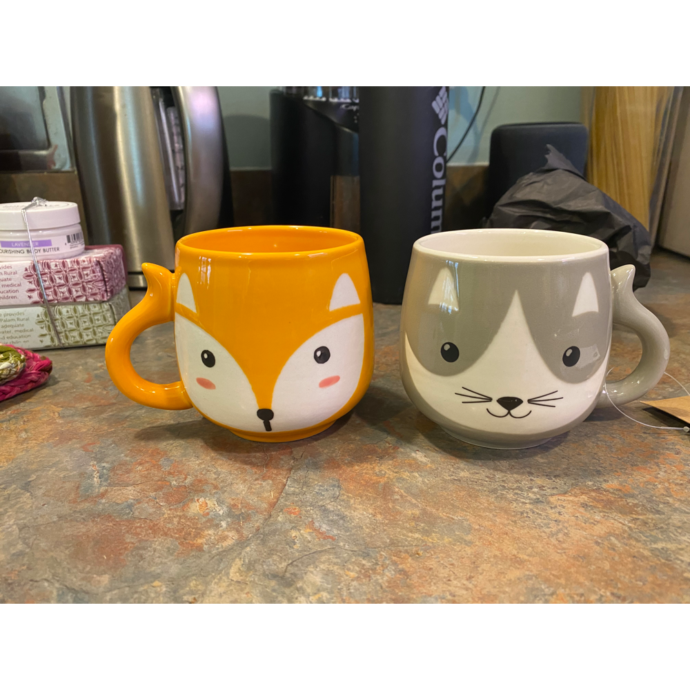 Fox & Cat Kids Mugs