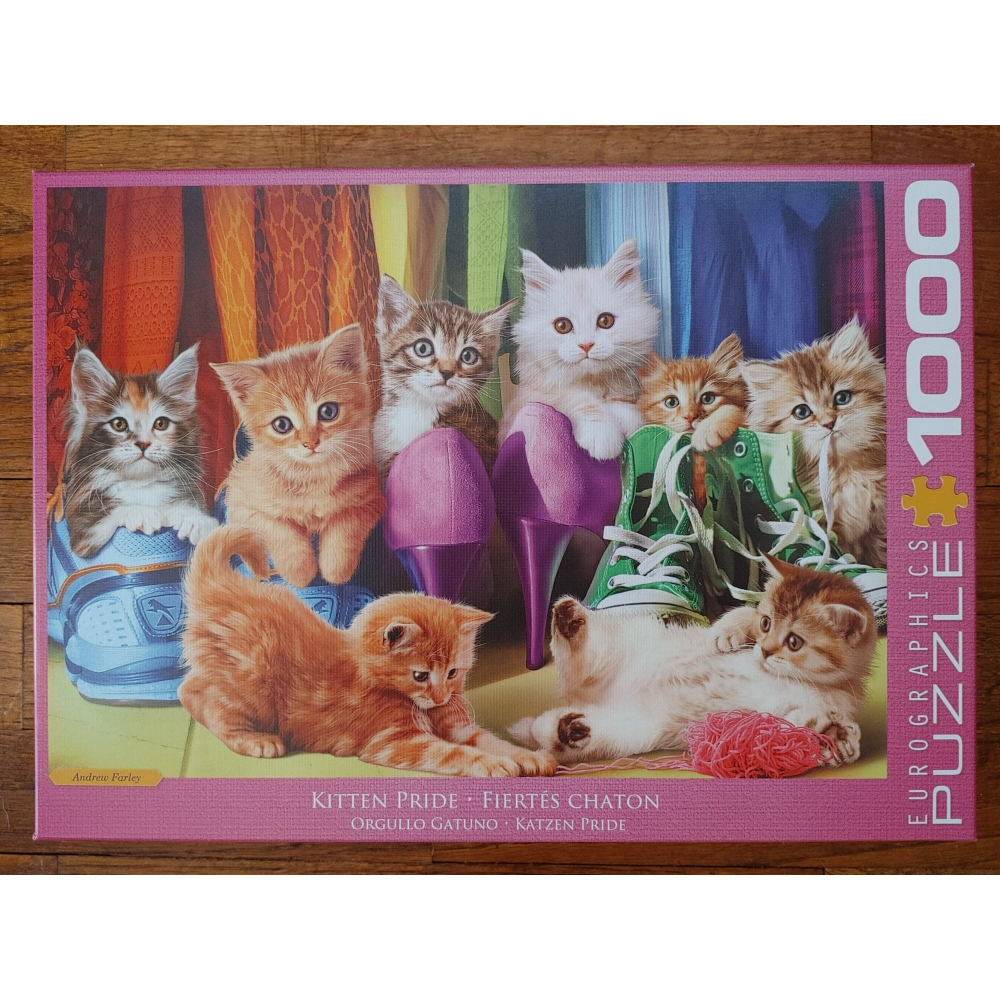 Kitten Pride 1000 piece Cat and Shoe Jigsaw Puzzle