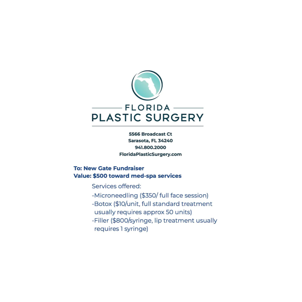 $500.00 Florida Plastic Surgery -Towards Med-Spa Services