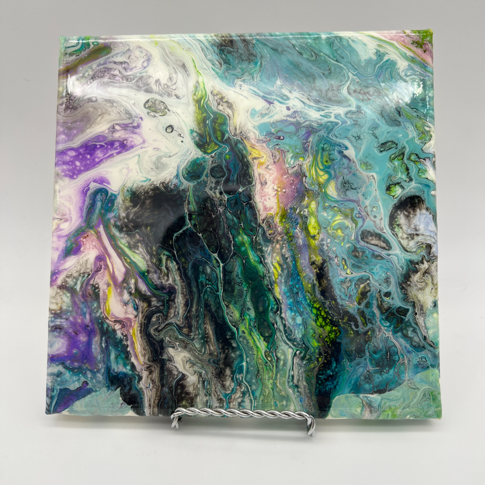 Original Fluid Art Painting on Canvas