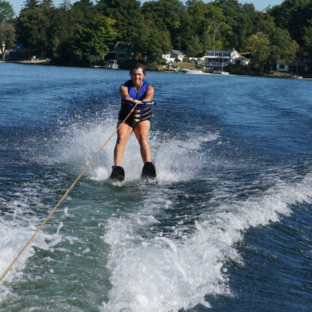 Water-skiing or tubing on Columbia Lake
