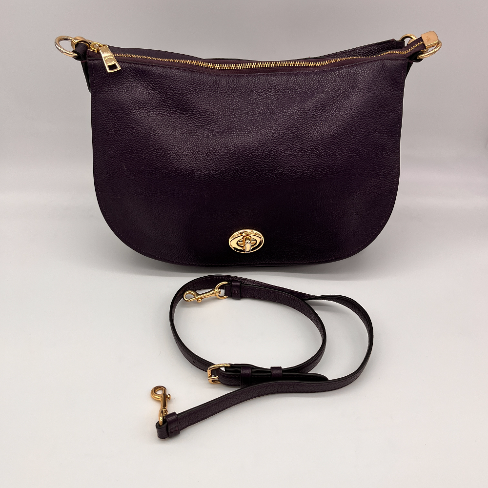 Coach Purse with Front Flap Purple