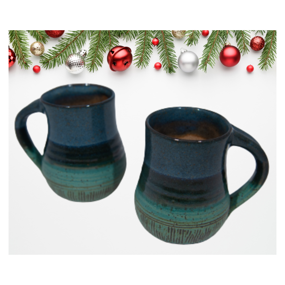 Set of 2 Handmade Pottery Mugs