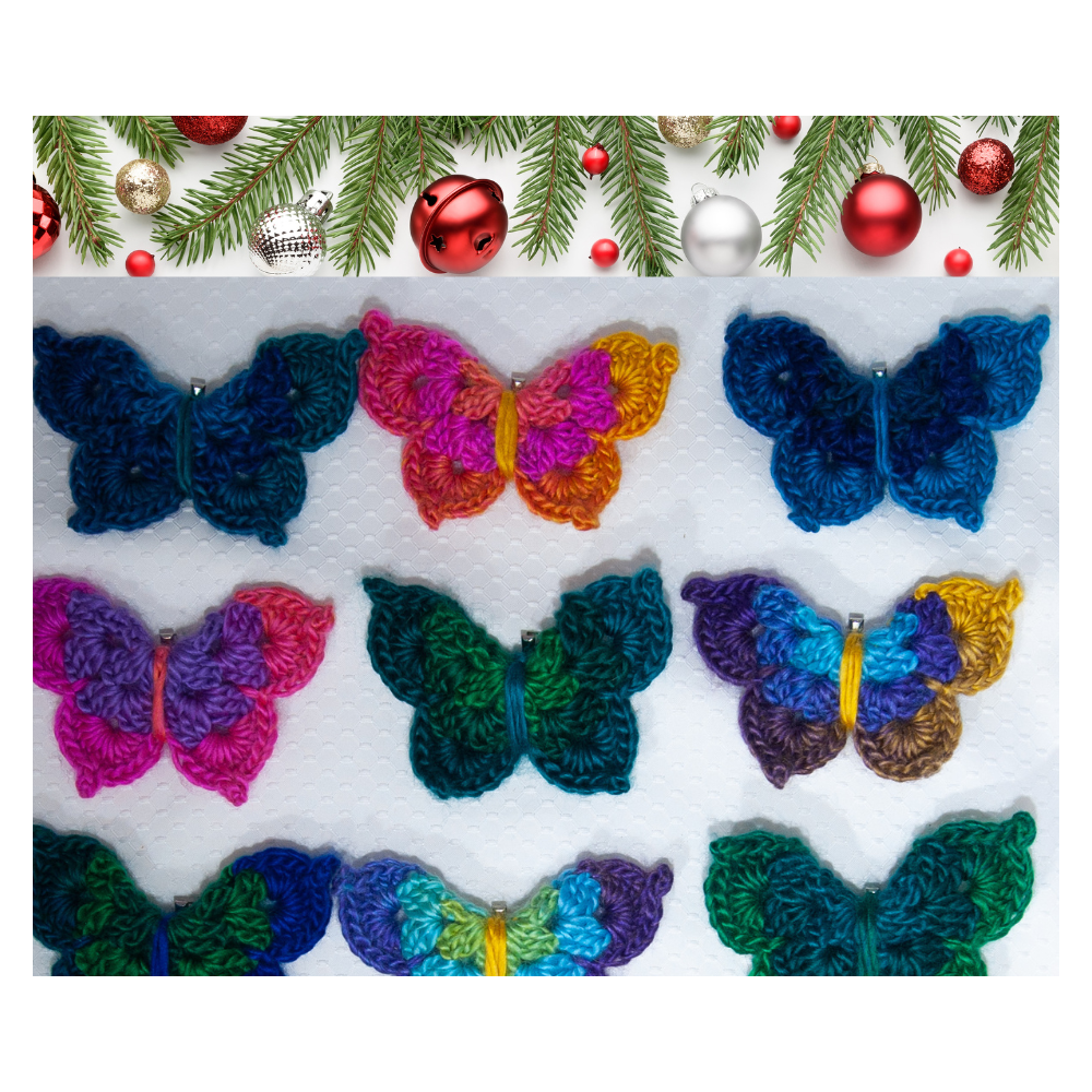 15 Handcrafted Butterflies w/Clips