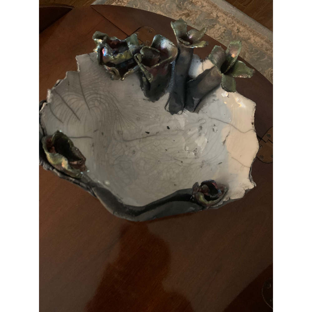 Delicate Raku Pottery Bowl