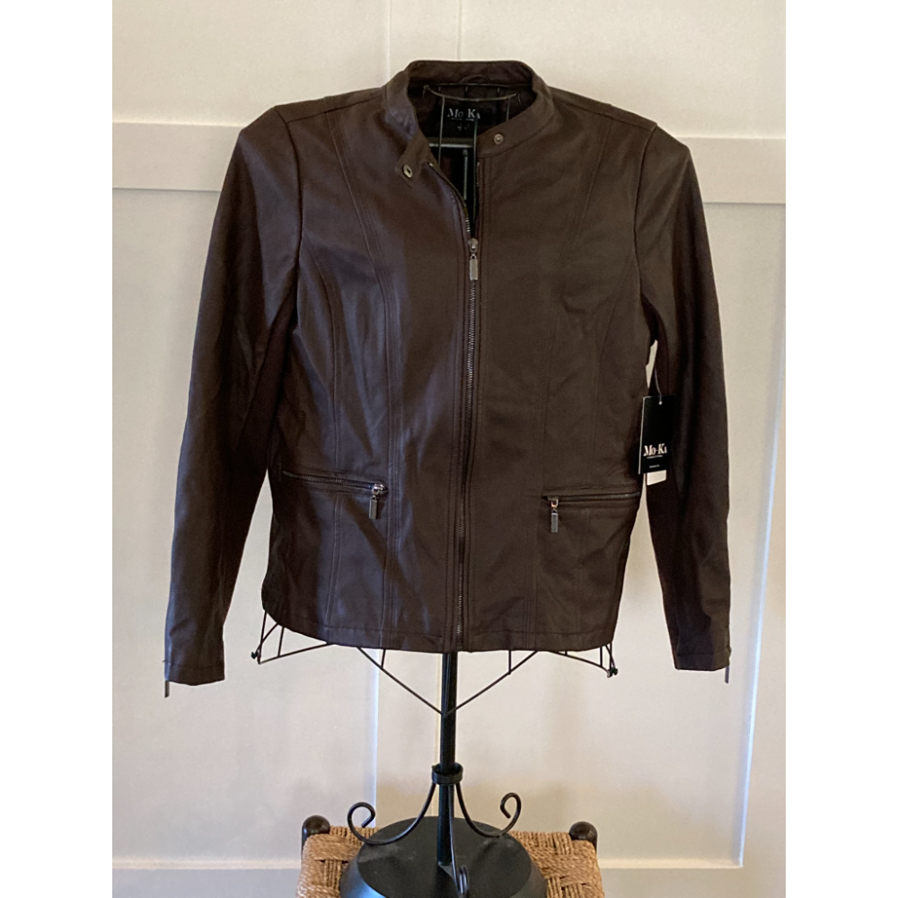 Mo-Ka By Santa Fe Apparel, Ladies Size L Faux Leather Jacket