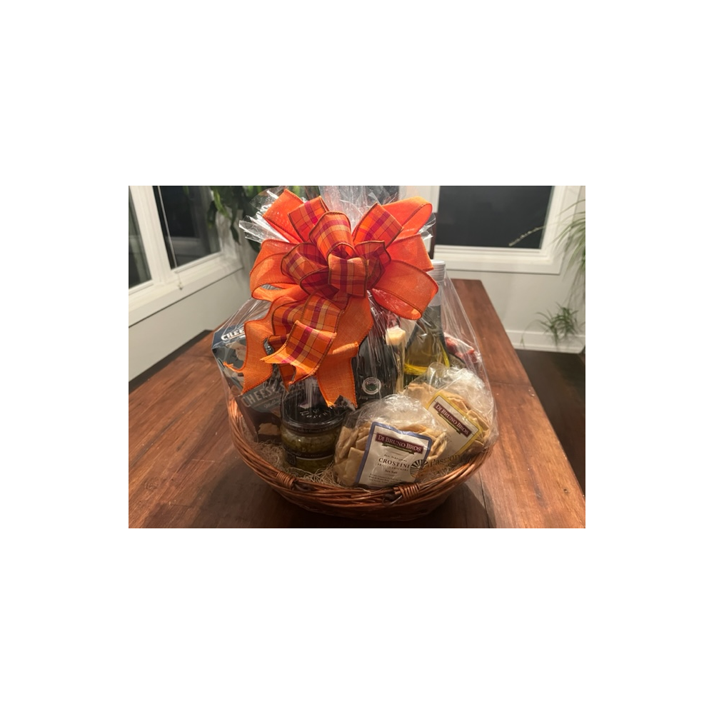 Passion Vines Basket of Cheer and gourmet snacks