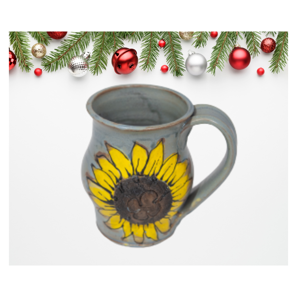 Sunflower Pottery Mug from Pigeon River Mercantile