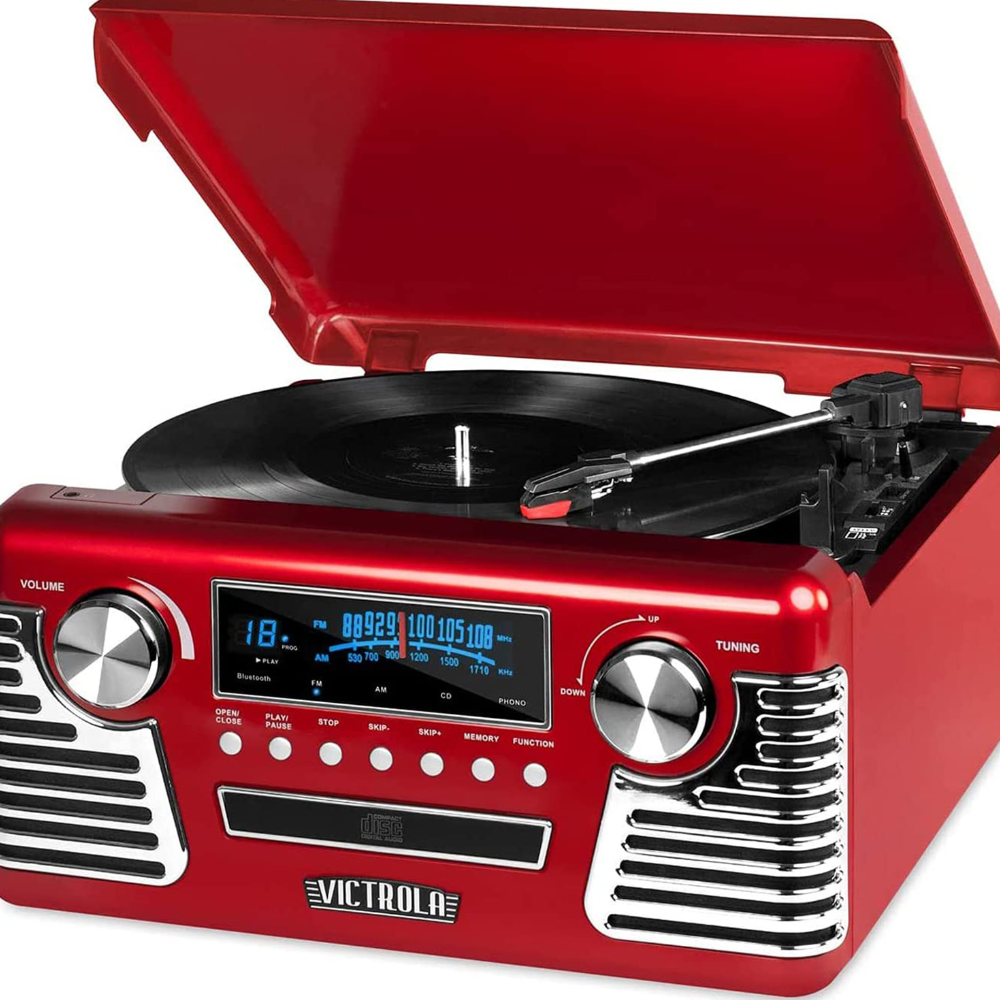 Victrola 50's Retro Bluetooth Record Player & Multimedia Center