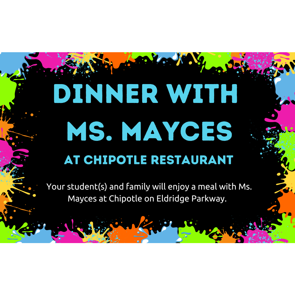 Dinner with Ms. Mayces