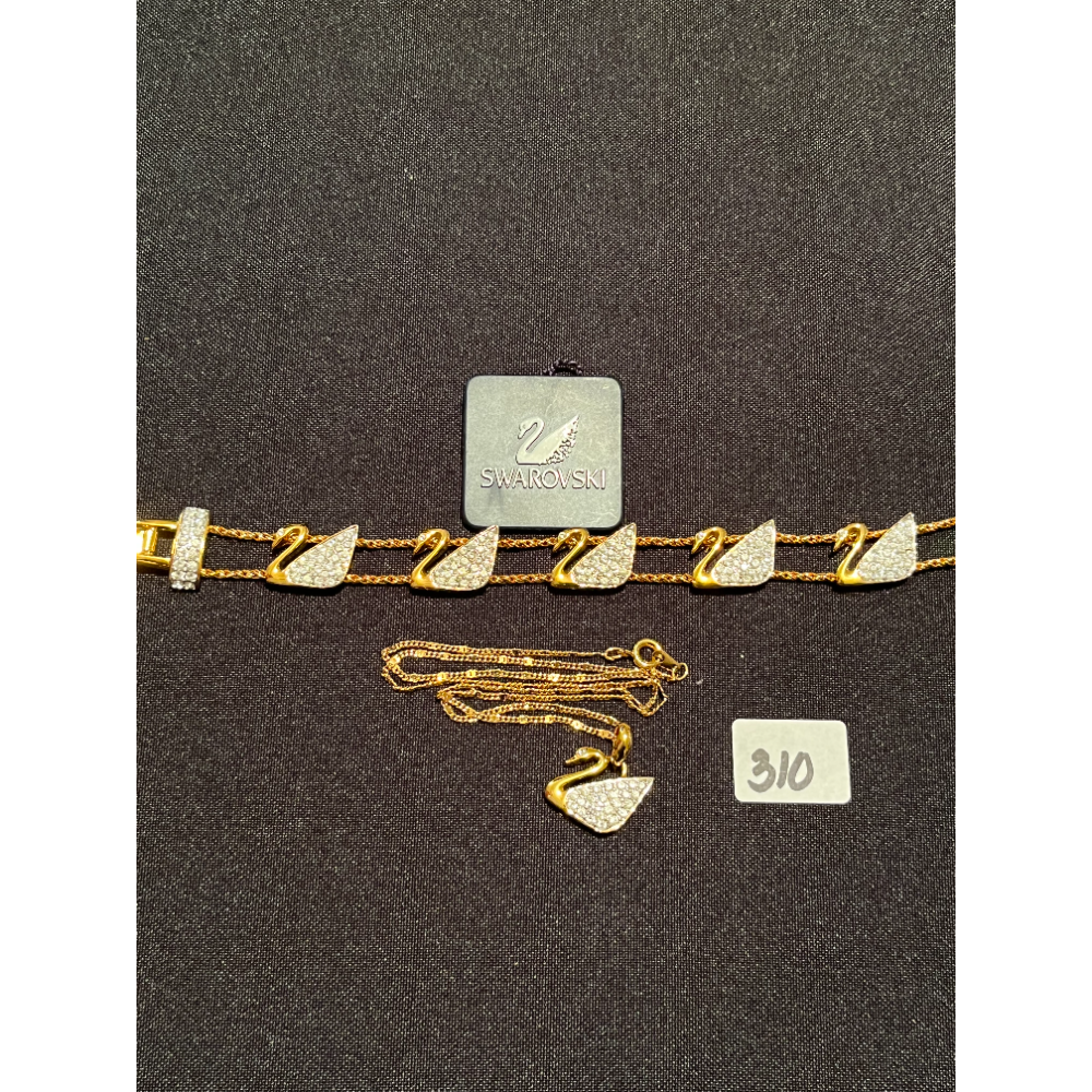 Swarovski Bracelet and Matching Necklace.  