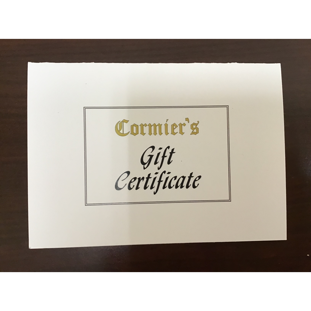 Cormier’s Jewelers Gift Card