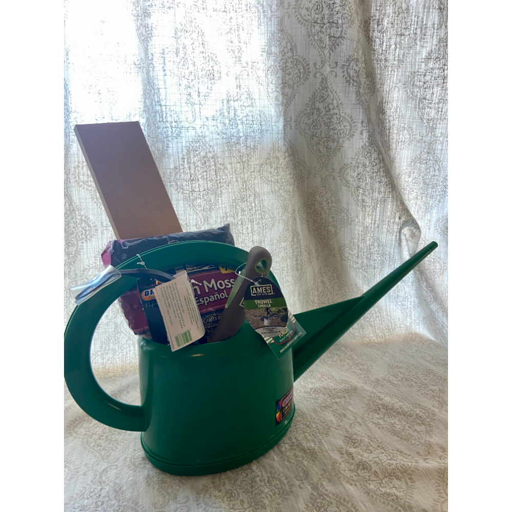 Watering Can, Brimming with Garden Gifts from Sherwood's Forest & O.K. Hatchery Feed and Garden Store