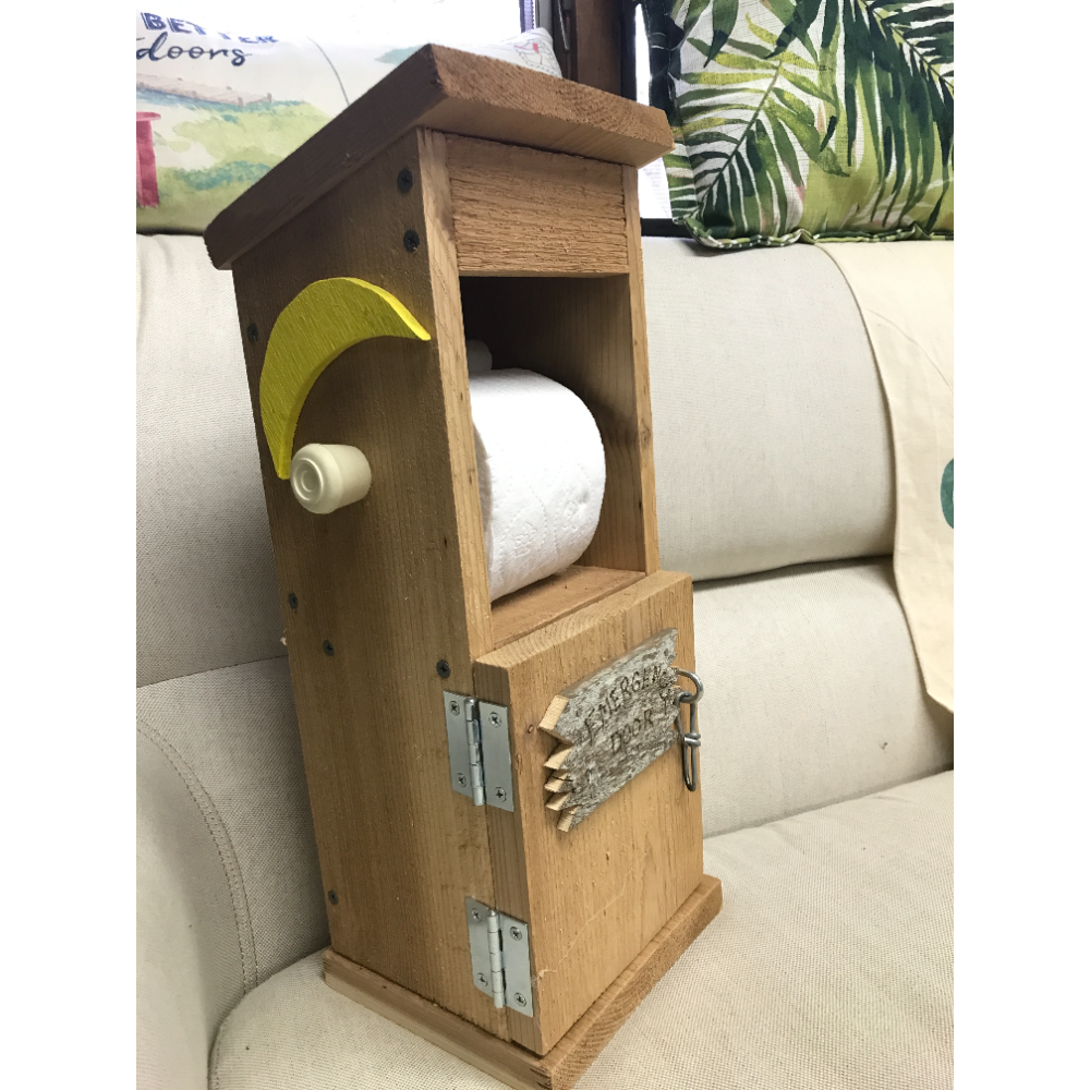 Handmade Honeysuckle Outhouse Toilet Paper Holder