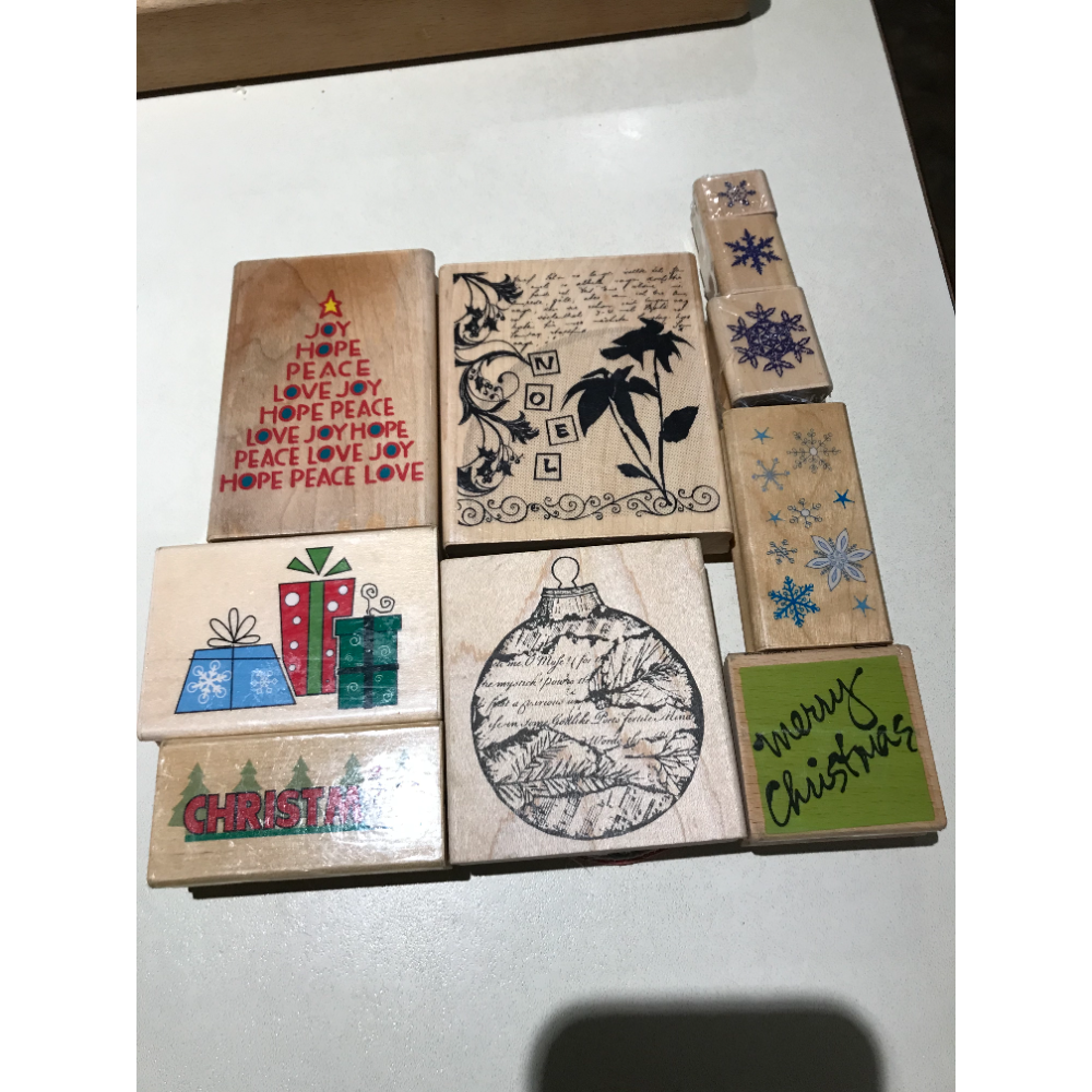 Christmas Set of Rubber Stamps