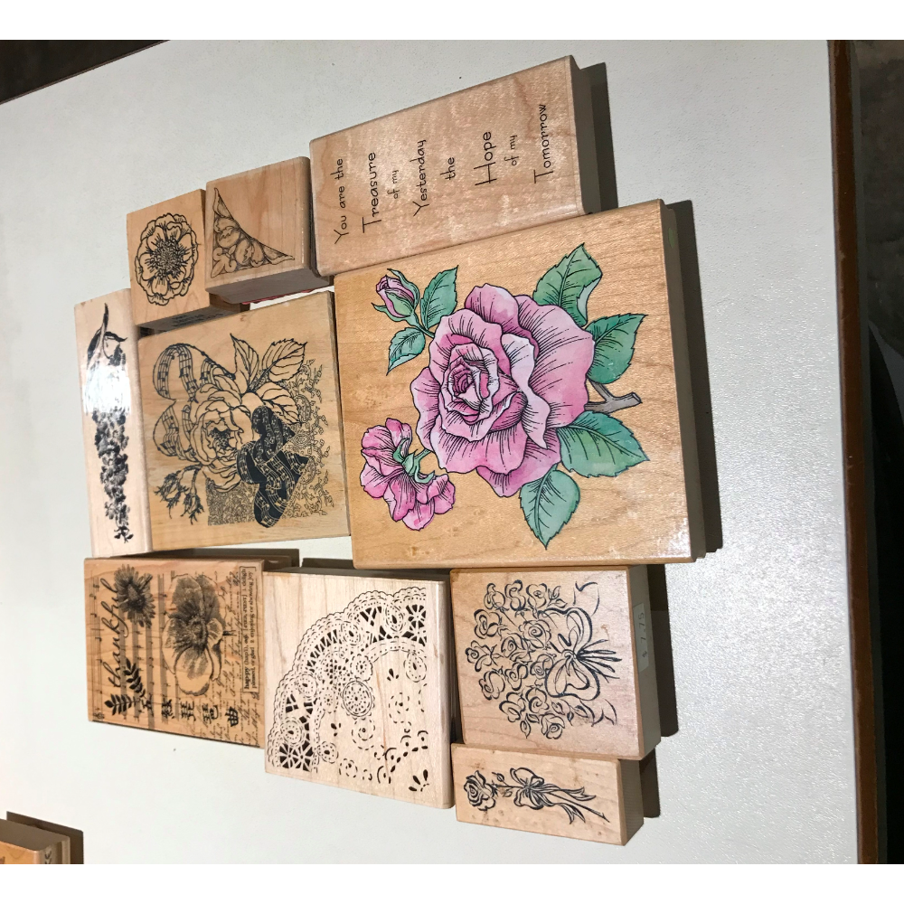 Roses set of Rubber Stamps
