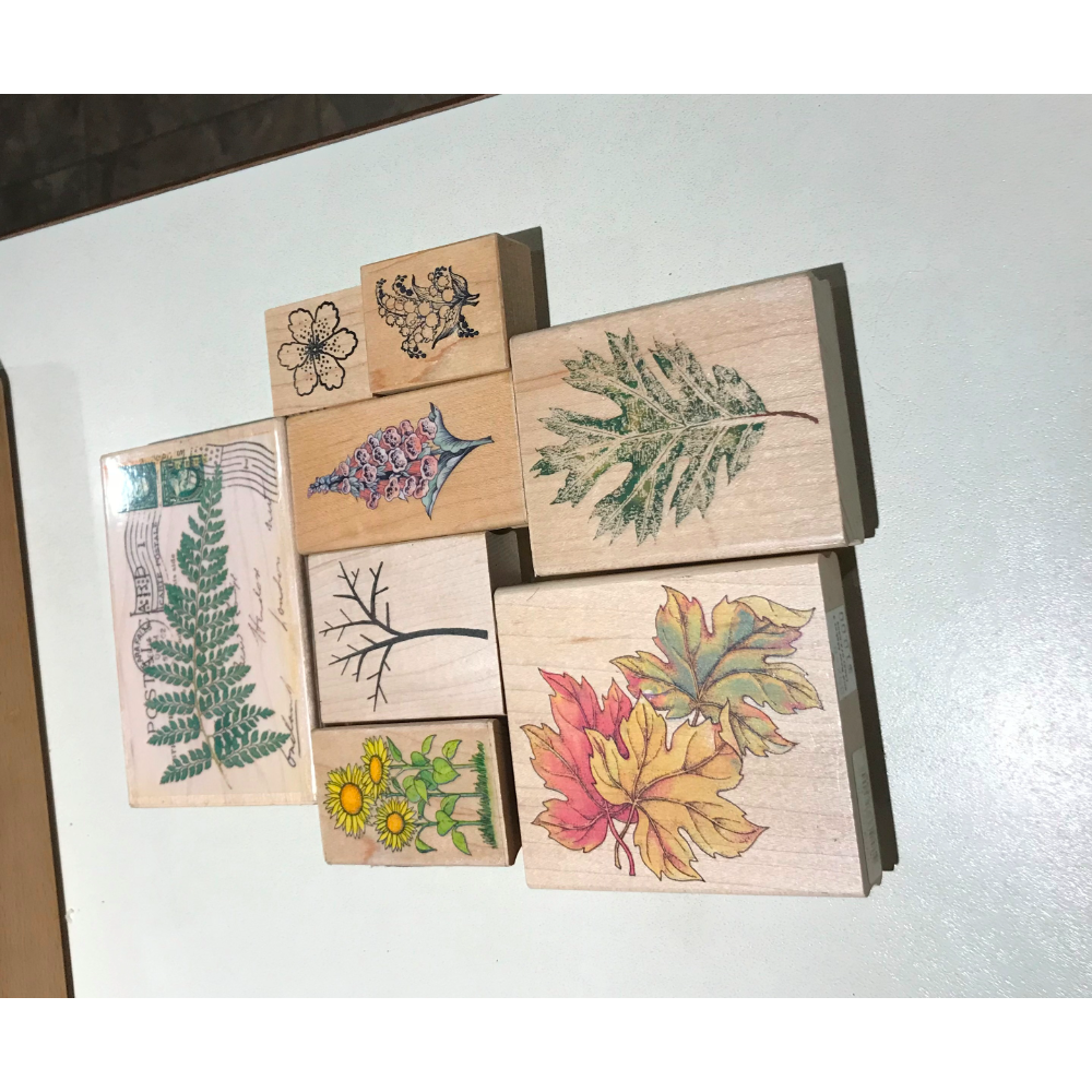 Nature set of Rubber Stamps