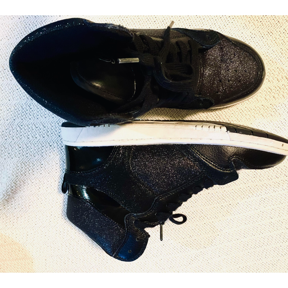 Pastry Love Black Patent and Sparkle Hip Hop Shoes 8.5