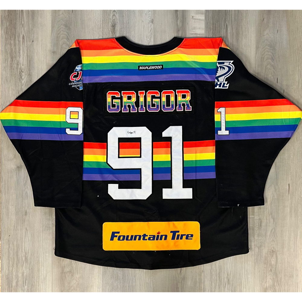 #91 Evan Grigor Pride Jersey