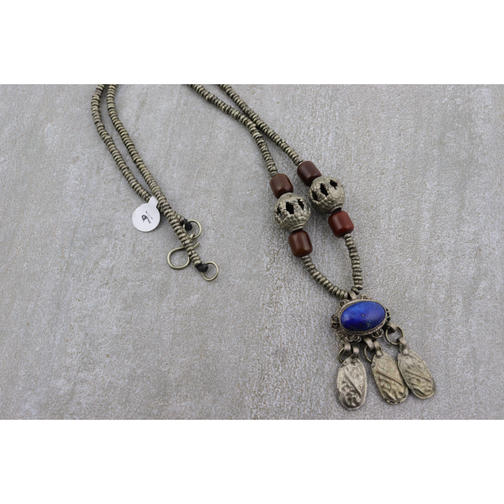Beaded Necklace with Lapis