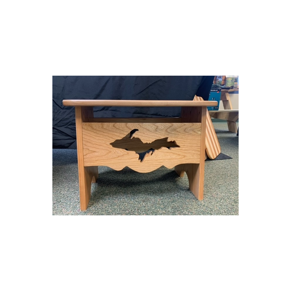 Maple Stool/Bench with U.P. and Tree Cutout