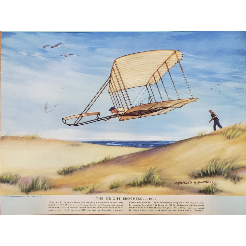 Matted Wright Brothers Flight 1901