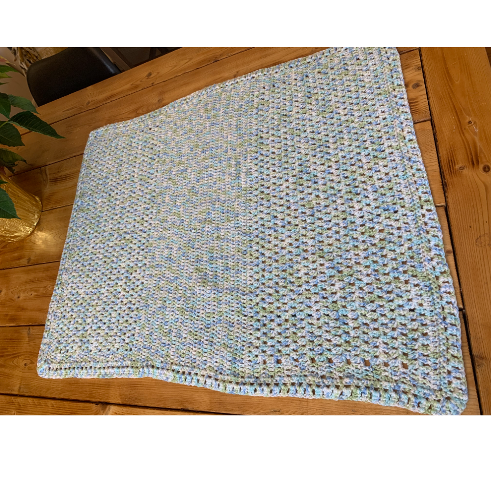 Blue and Green Baby Blanket