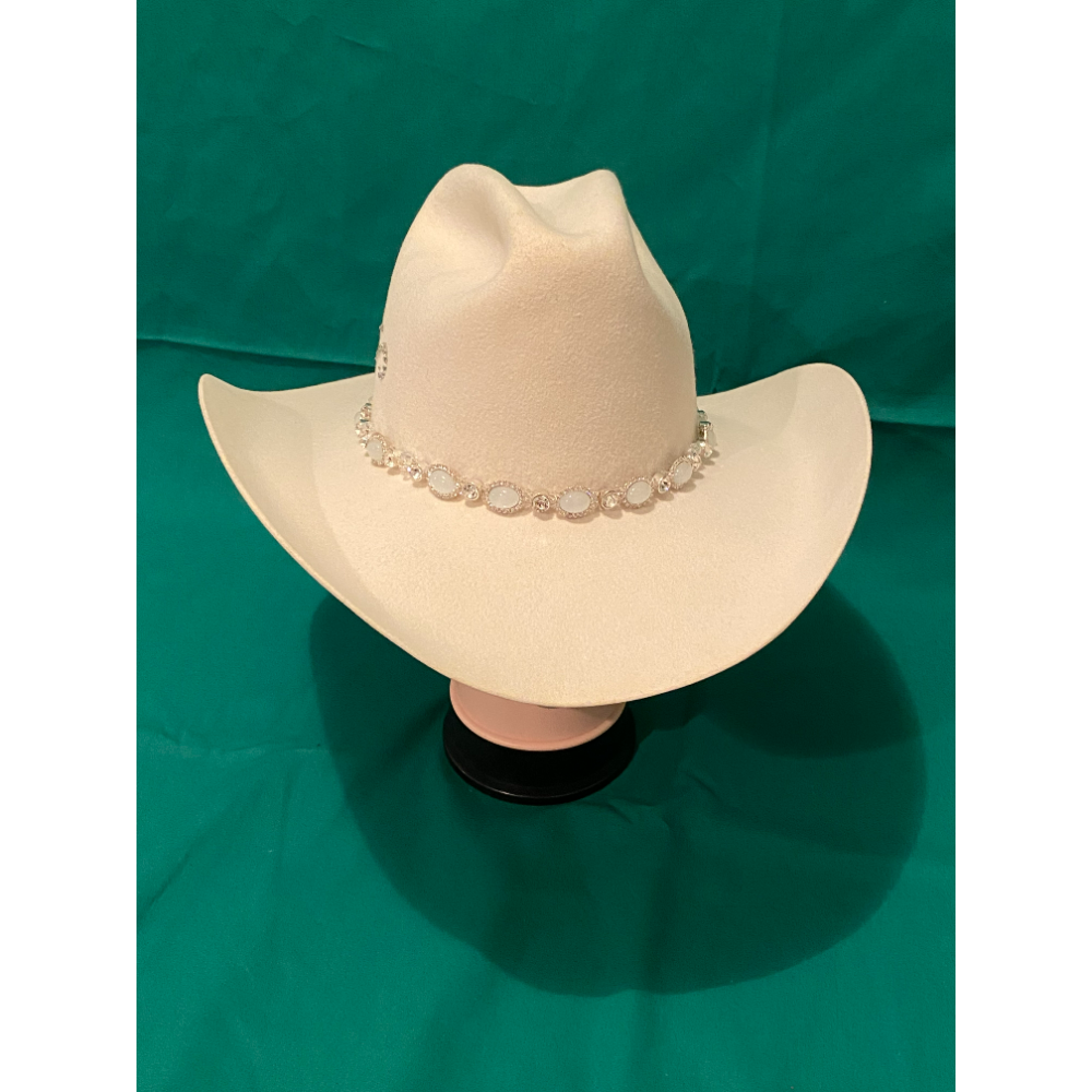 Custom made cowgirl hat with hat band