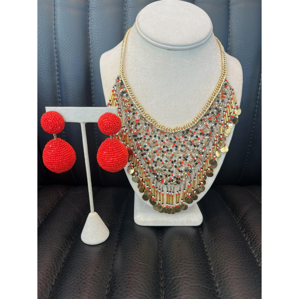 Deepa Gurnani necklace & earrings