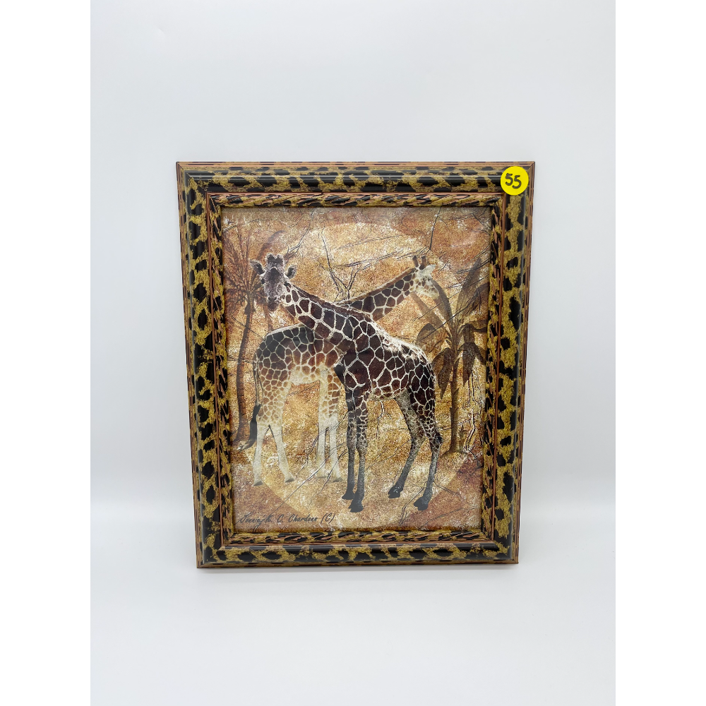 8x10 Leopard Wrap Animal Frame with Giraffe Photo